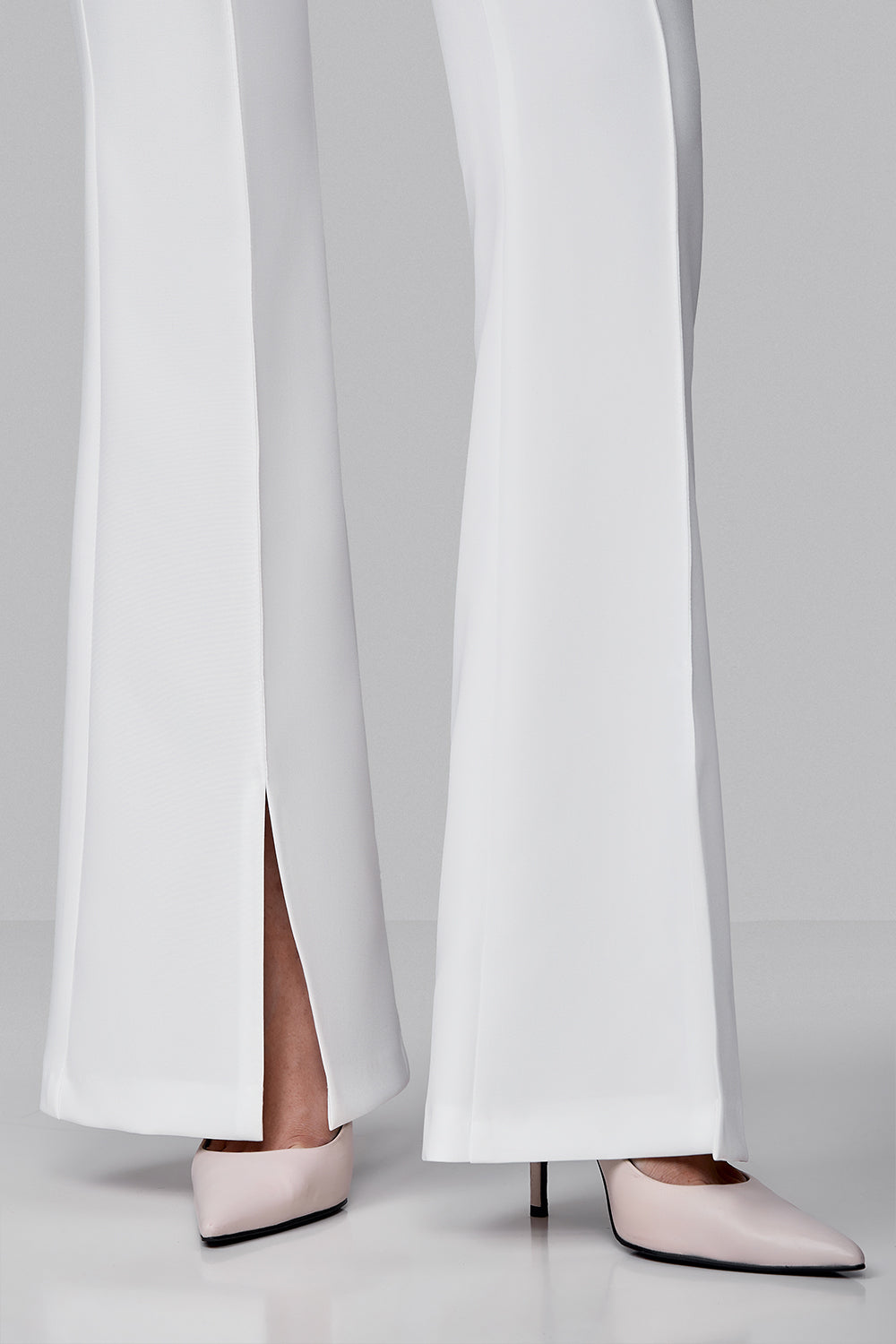 High-Waisted Flared Trousers