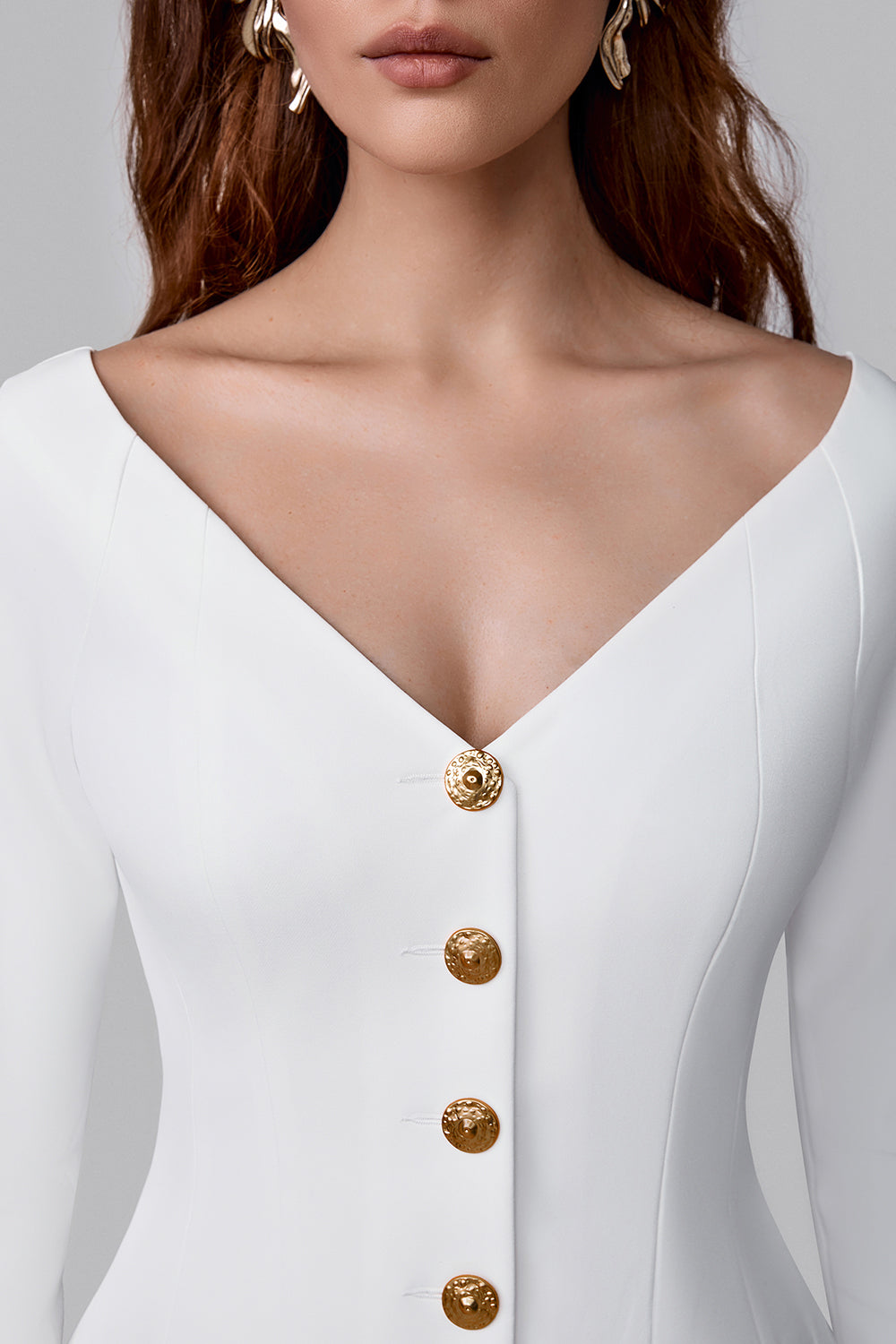 Fitted Blazer with Statement Neckline