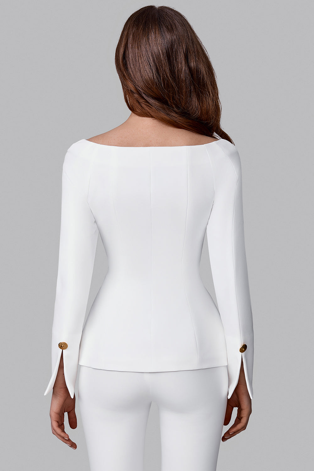 Fitted Blazer with Statement Neckline
