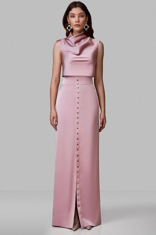 Satin Top With Draping