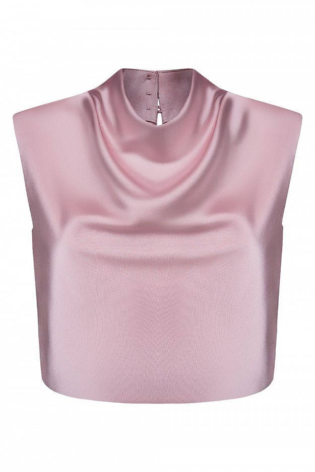 Satin Top With Draping
