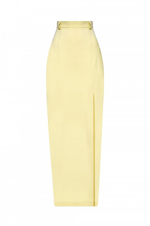 High-Waisted Slit Skirt
