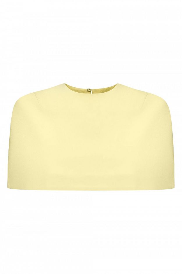 Cropped Cape with Round Neckline