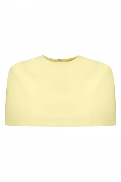 Cropped Cape with Round Neckline