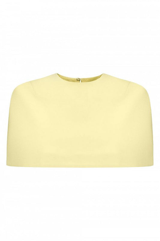 Cropped Cape with Round Neckline
