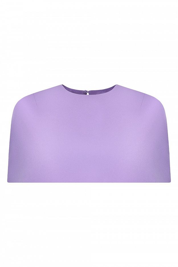 Cropped Cape with Round Neckline