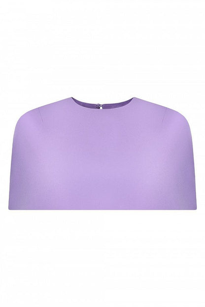 Cropped Cape with Round Neckline