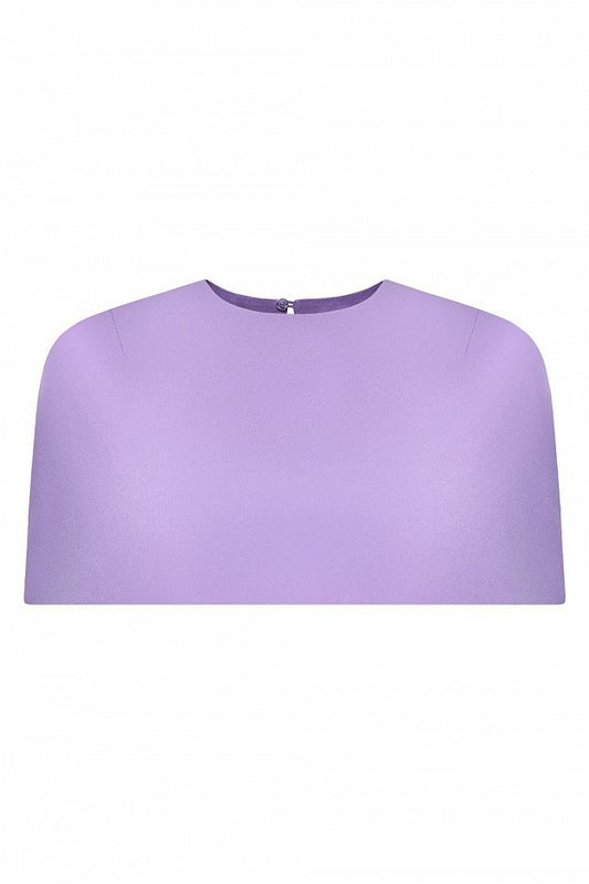 Cropped Cape with Round Neckline