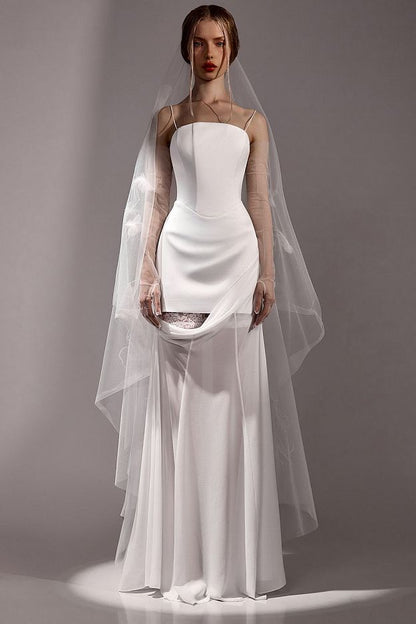 Corset Maxi Dress with Detachable Skirt