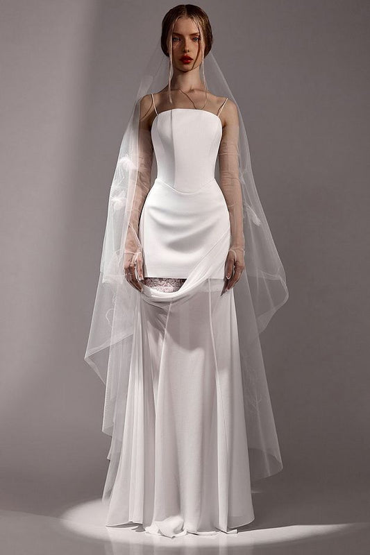 Corset Maxi Dress with Detachable Skirt