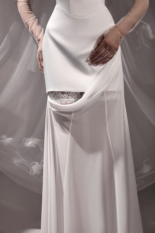 Corset Maxi Dress with Detachable Skirt