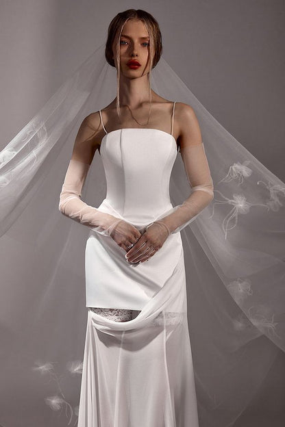 Corset Maxi Dress with Detachable Skirt
