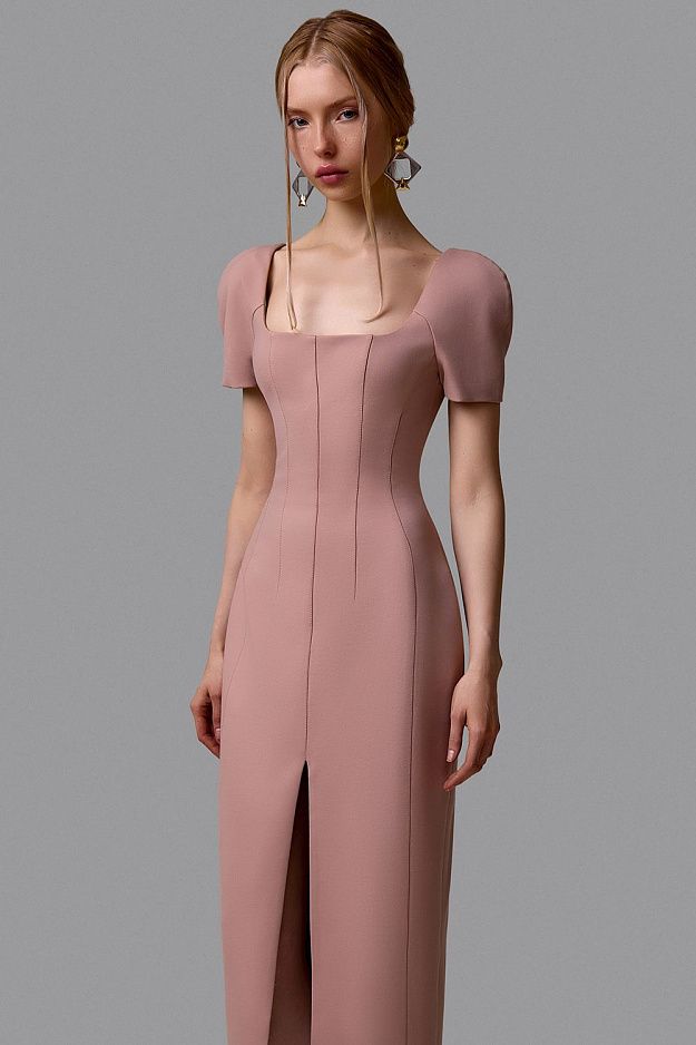 Structured Shoulder Dress