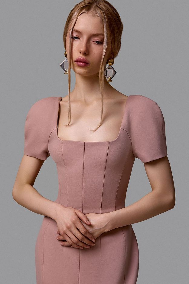 Structured Shoulder Dress