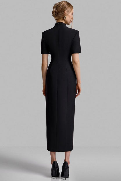 Fitted Dress with Statement Buttons