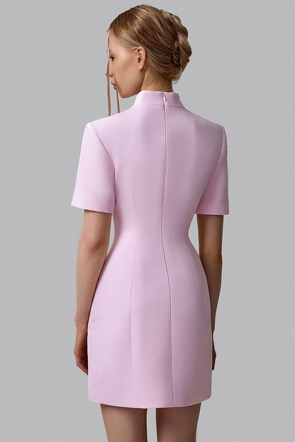 Mini Dress with Decorative Buttons