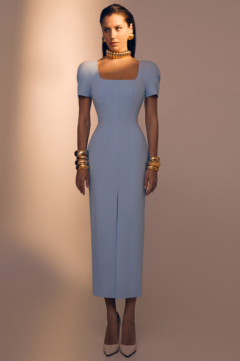 Structured Shoulder Dress