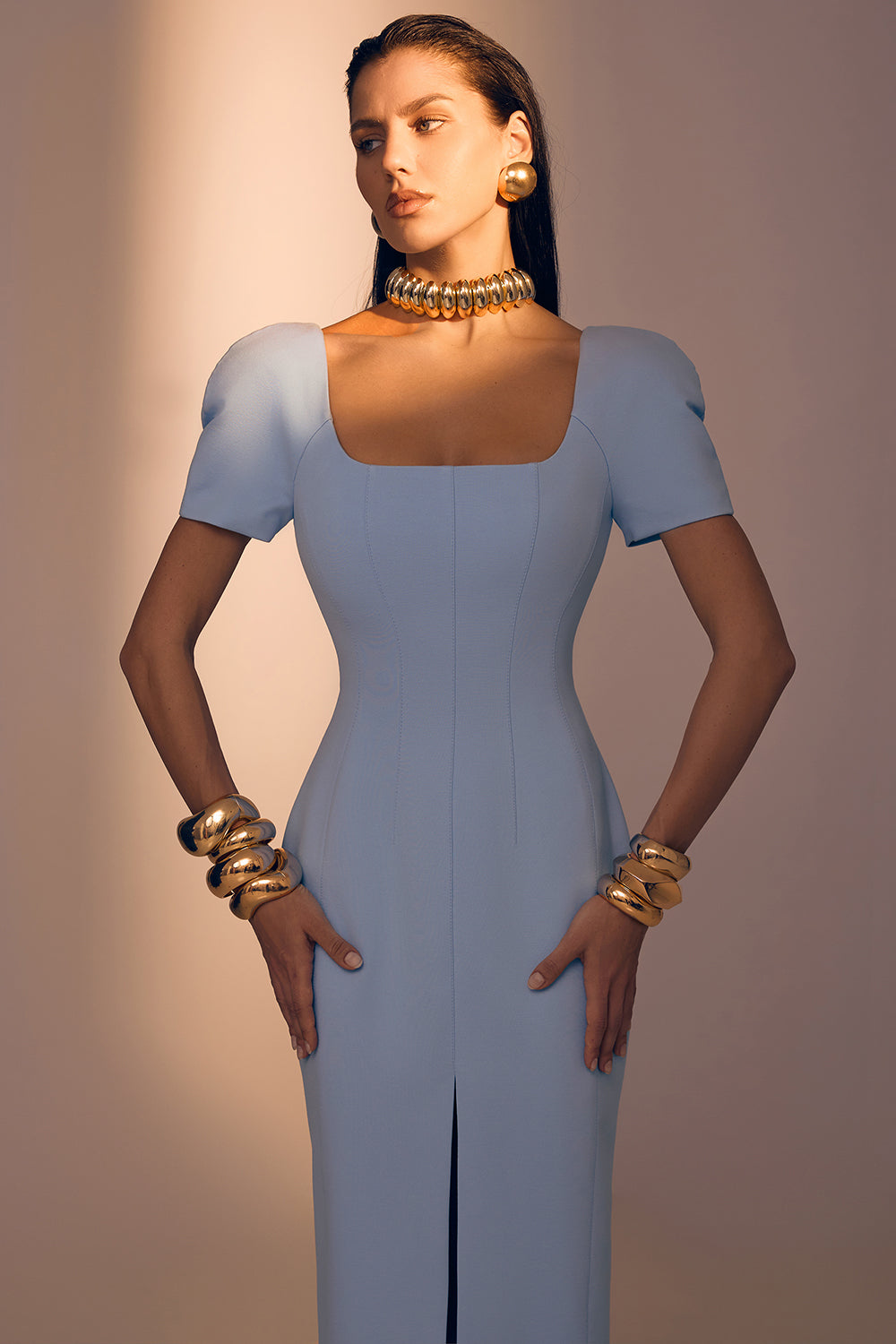 Structured Shoulder Dress