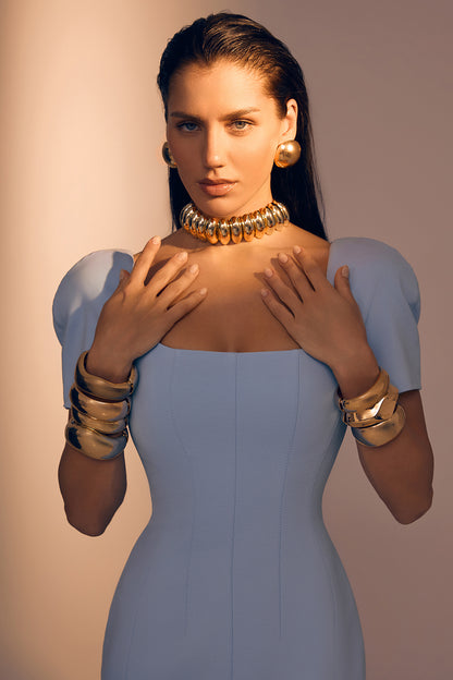 Structured Shoulder Dress