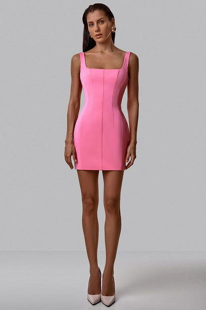 Corset Mini Dress with a Square Neckline