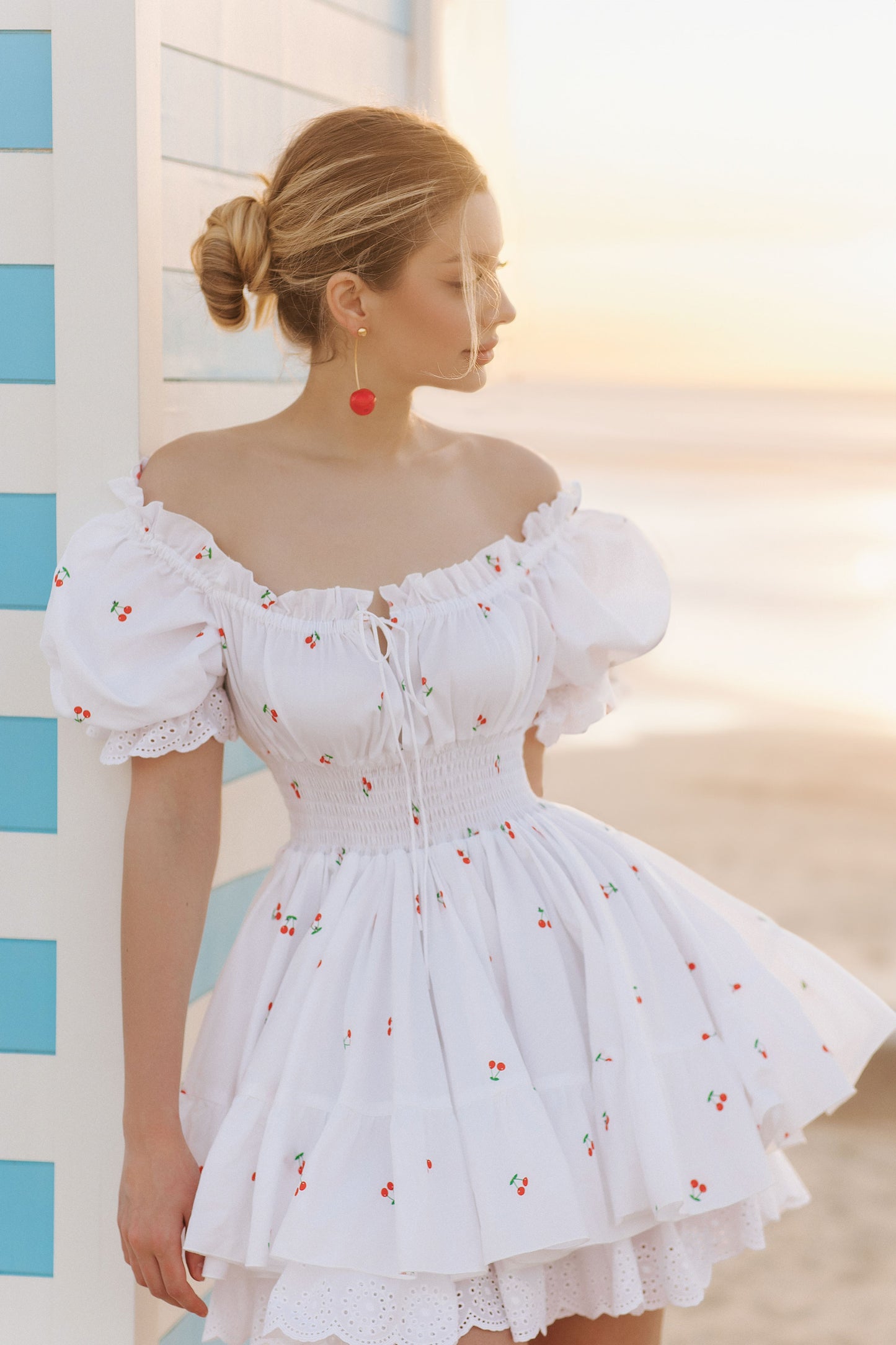 Puff-Sleeve Skater Mini