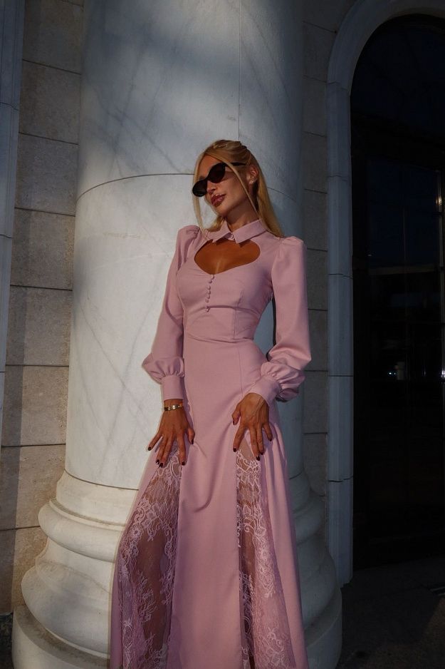 Long-Sleeve Midi Dress