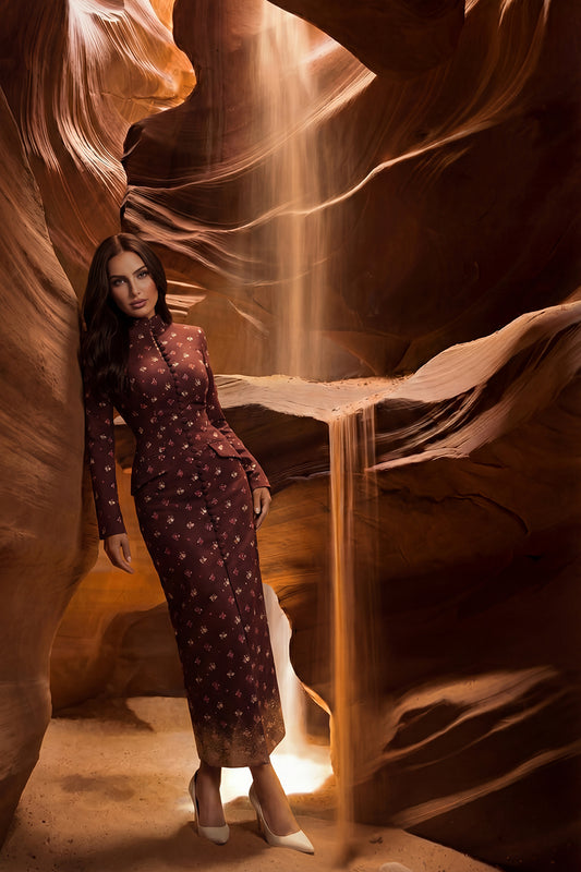 Fitted Midi Dress with Button Front