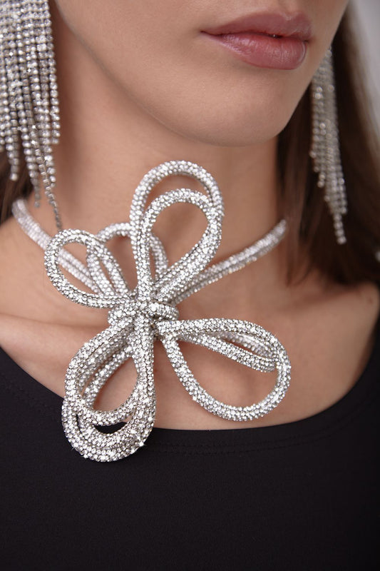 Flower Crystal Bow