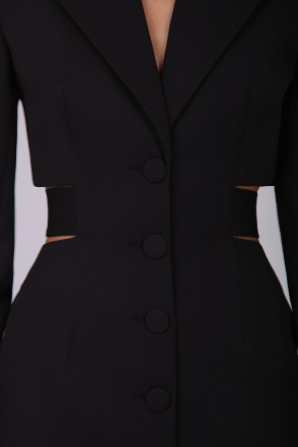 Blazer dress with belt
