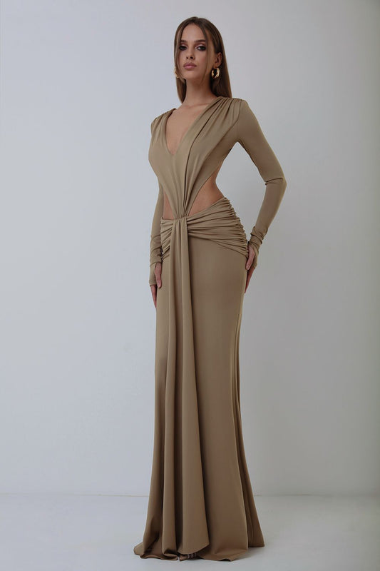 Dress with cutouts