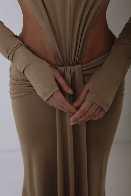Dress with cutouts