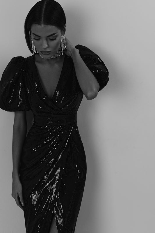 Maxi sequins dress