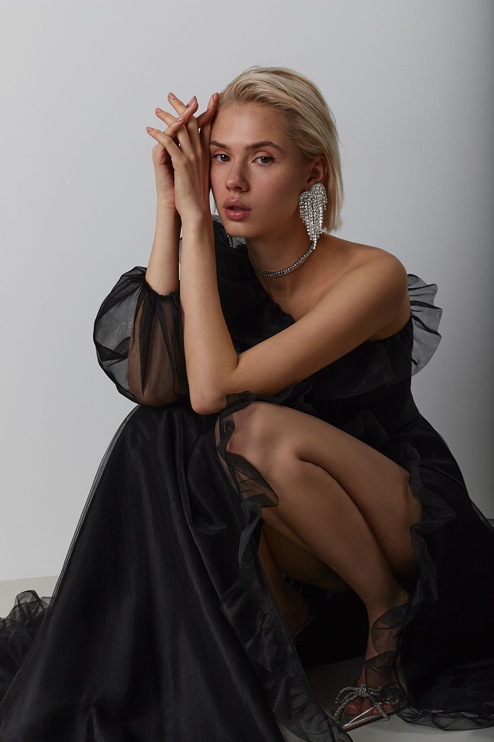 One shoulder maxi dress