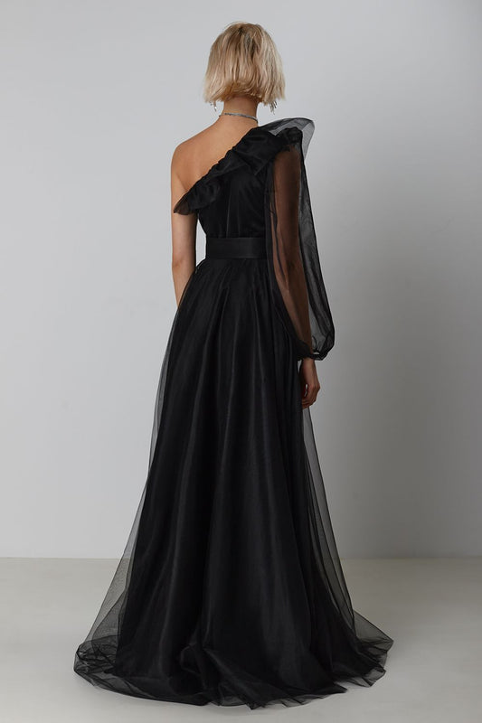 One shoulder maxi dress