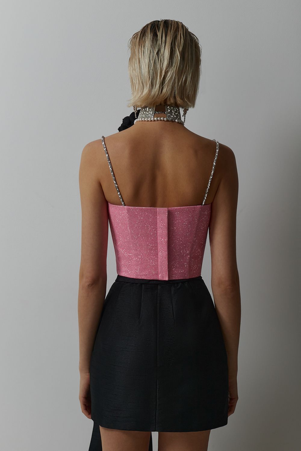 Shiny corset top