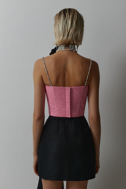 Shiny corset top