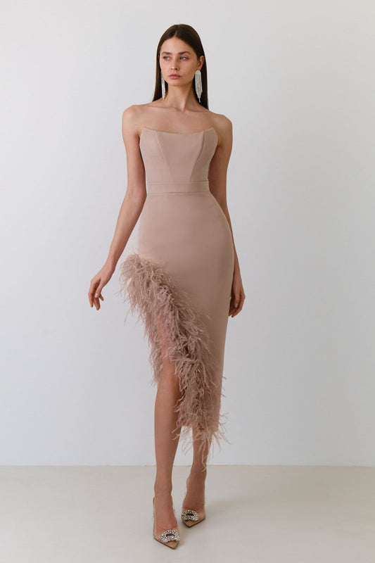 Feather bando dress