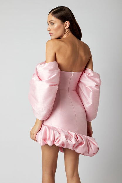 Asymmetric puff dress