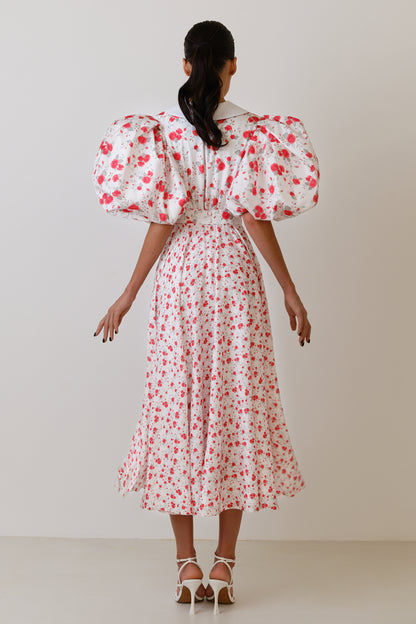 Dress with Puff Sleeves
