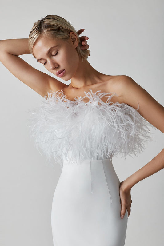 Feathered Corset Top