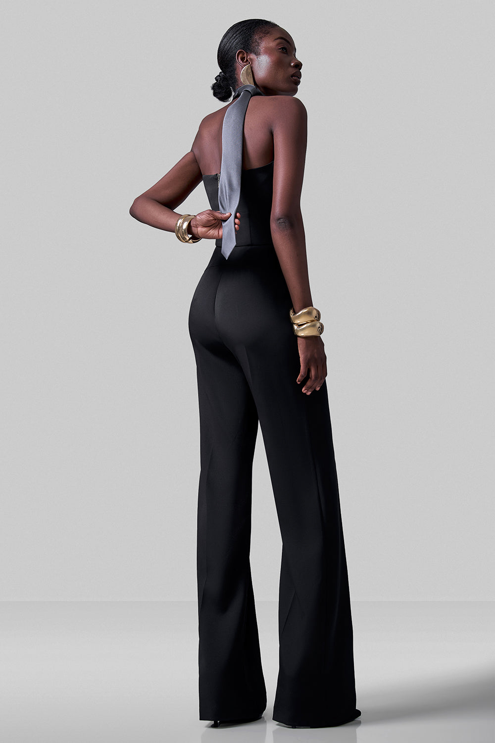 High-waisted Palazzo Trousers