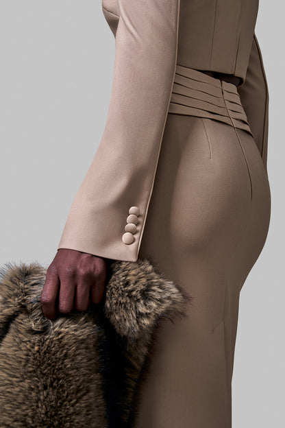 Skirt with decorative belt