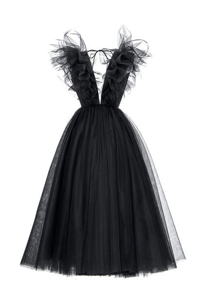 Tulle midi dress