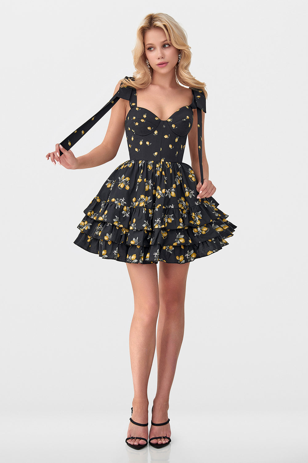 Ruffled Cotton Mini with Corset Top