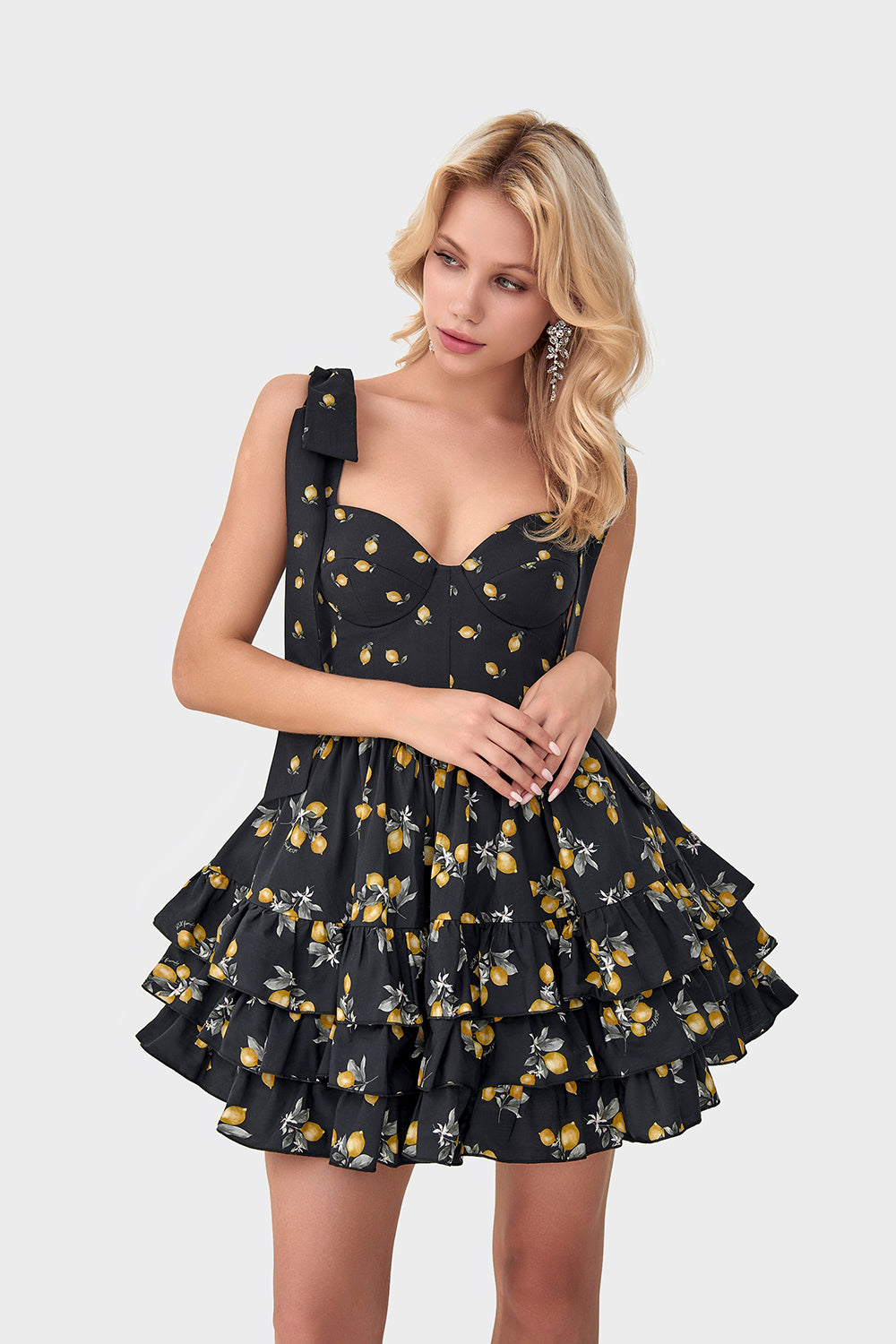 Ruffled Cotton Mini with Corset Top
