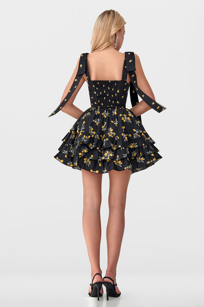 Ruffled Cotton Mini with Corset Top