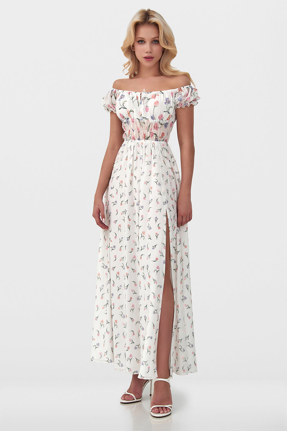 Off-Shoulder Ruffle Dress