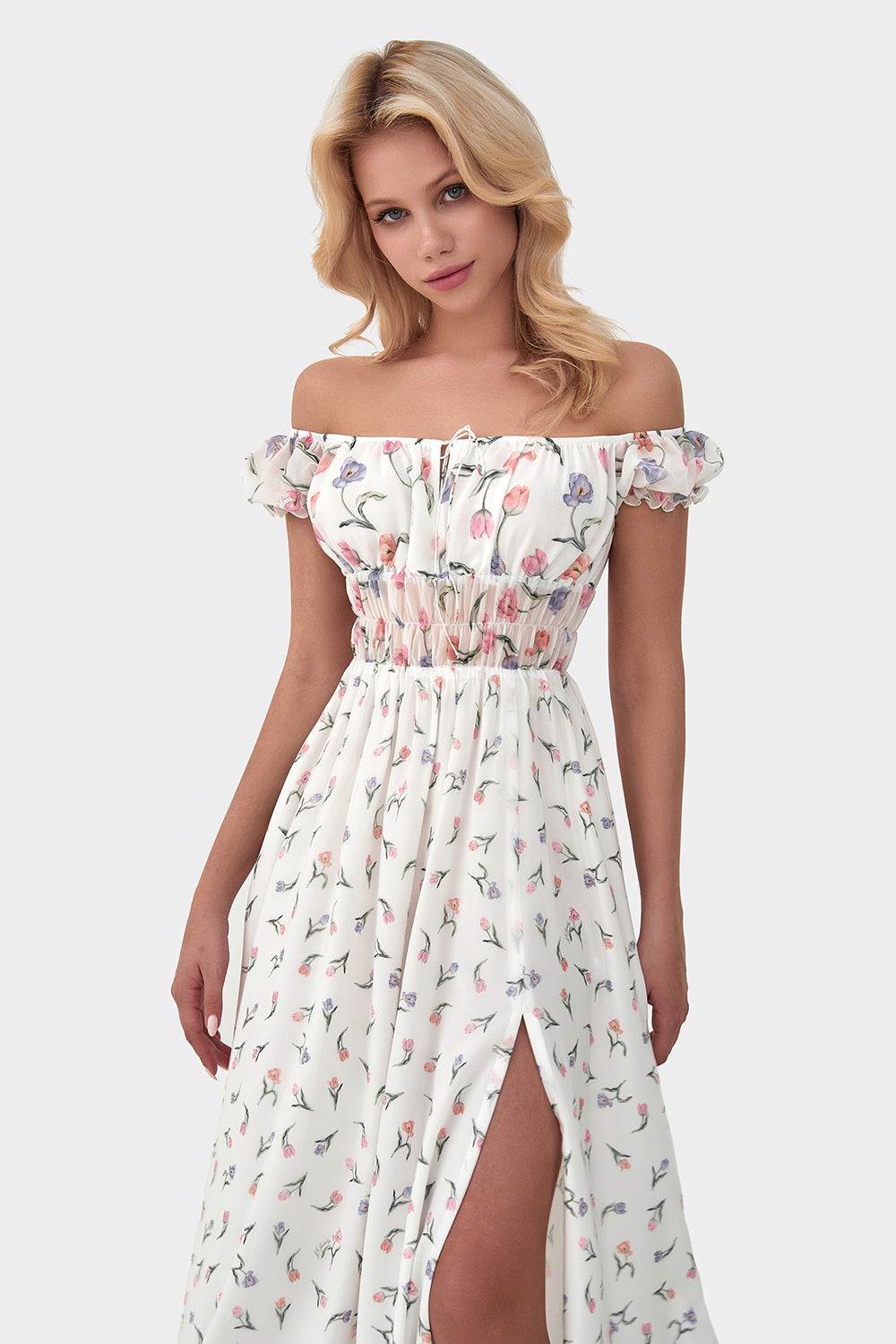 Off-Shoulder Ruffle Dress