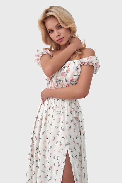 Off-Shoulder Ruffle Dress