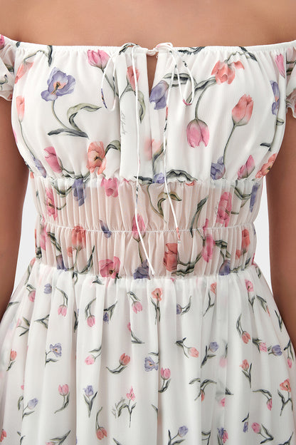 Off-Shoulder Ruffle Dress